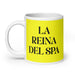 La Reina Del Spa The Spa Queen / King Funny Home Office Work Coffee Mug Mexican Spanish Pride Gift White Glossy Cup Yellow Card Mug Mexicada