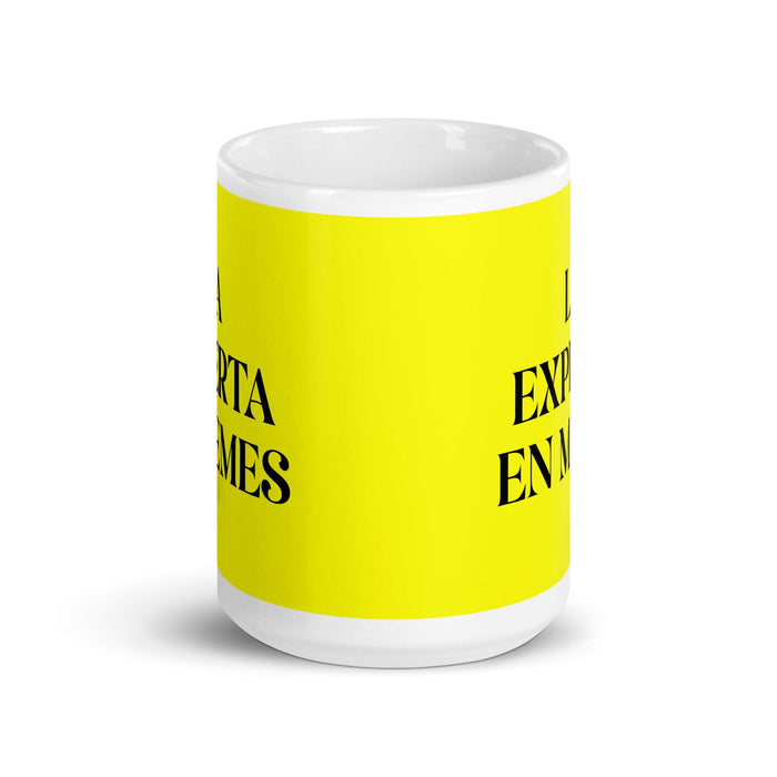 La Experta En Memes The Meme Expert Funny Home Office Work Coffee Mug Mexican Spanish Pride Gift White Glossy Cup Yellow Card Mug Mexicada