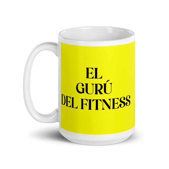 El Gurú Del Fitness The Fitness Guru Funny Home Office Work Coffee Mug Mexican Spanish Pride Gift White Glossy Cup Yellow Card Mug Mexicada