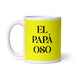 El Papá Oso The Mama Bear / Papa Bear Funny Home Office Work Coffee Mug Mexican Spanish Pride Gift White Glossy Cup Yellow Card Mug Mexicada