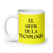 El Geek De La Tecnología The Tech Geek Funny Home Office Work Coffee Mug Mexican Spanish Pride Gift White Glossy Cup Yellow Card Mug Mexicada