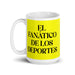 El Fanático De Los Deportes The Sports Fan Funny Home Office Work Coffee Mug Mexican Spanish Pride Gift White Glossy Cup Yellow Card Mug Mexicada