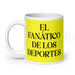 El Fanático De Los Deportes The Sports Fan Funny Home Office Work Coffee Mug Mexican Spanish Pride Gift White Glossy Cup Yellow Card Mug Mexicada