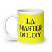 La Master Del Diy The Diy Master Funny Home Office Work Coffee Mug Mexican Spanish Pride Gift White Glossy Cup Yellow Card Mug Mexicada