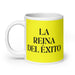 La Reina Del Éxito The Queen / King Of Success Funny Home Office Work Coffee Mug Mexican Spanish Pride Gift White Glossy Cup Yellow Card Mug Mexicada