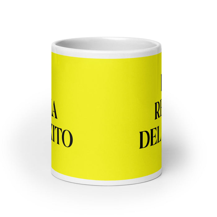 La Reina Del Éxito The Queen / King Of Success Funny Home Office Work Coffee Mug Mexican Spanish Pride Gift White Glossy Cup Yellow Card Mug Mexicada