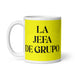 La Jefa De Grupo The Group Leader Funny Home Office Work Coffee Mug Mexican Spanish Pride Gift White Glossy Cup Yellow Card Mug Mexicada