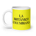 La Británico Columbiana The British Columbian Funny Home Office Work Coffee Mug Mexican Spanish Pride Gift White Glossy Cup Yellow Card Mug Mexicada