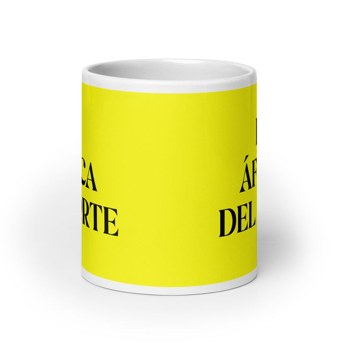 La África Del Norte The North African Funny Home Office Work Coffee Mug Mexican Spanish Pride Gift White Glossy Cup Yellow Card Mug Mexicada