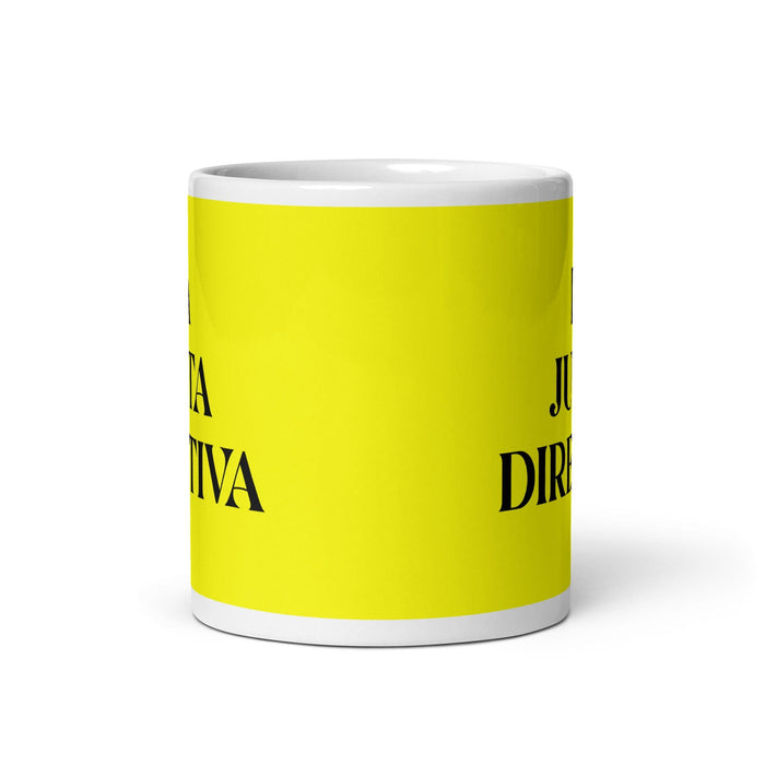 La Junta Directiva The Board Member Funny Home Office Work Coffee Mug Mexican Spanish Pride Gift White Glossy Cup Yellow Card Mug Mexicada