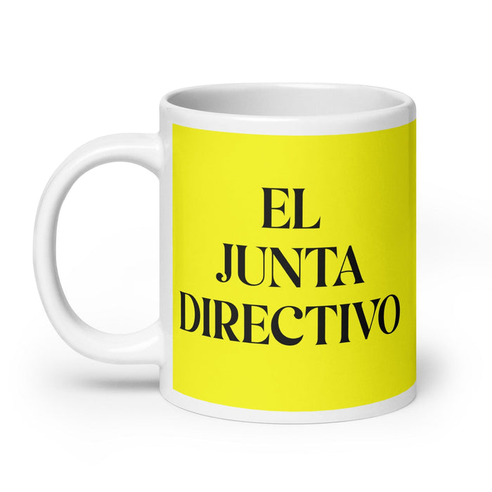 El Junta Directivo The Board Member Funny Home Office Work Coffee Mug Mexican Spanish Pride Gift White Glossy Cup Yellow Card Mug Mexicada