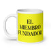 El Miembro Fundador The Founding Member Funny Home Office Work Coffee Mug Mexican Spanish Pride Gift White Glossy Cup Yellow Card Mug Mexicada