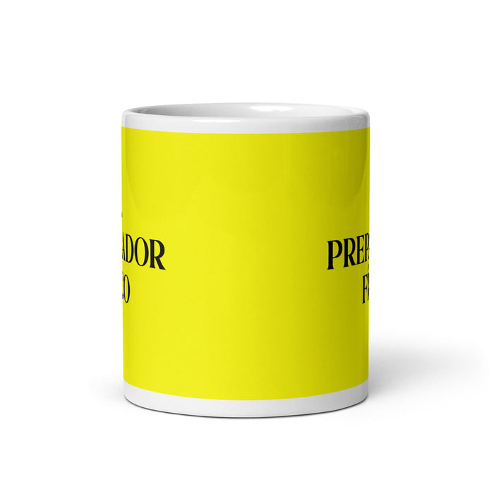 El Preparador Físico The Fitness Trainer Funny Home Office Work Coffee Mug Mexican Spanish Pride Gift White Glossy Cup Yellow Card Mug Mexicada