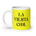 La Viejita Cool The Cool Grandma / Grandpa Funny Home Office Work Coffee Mug Mexican Spanish Pride Gift White Glossy Cup Yellow Card Mug Mexicada