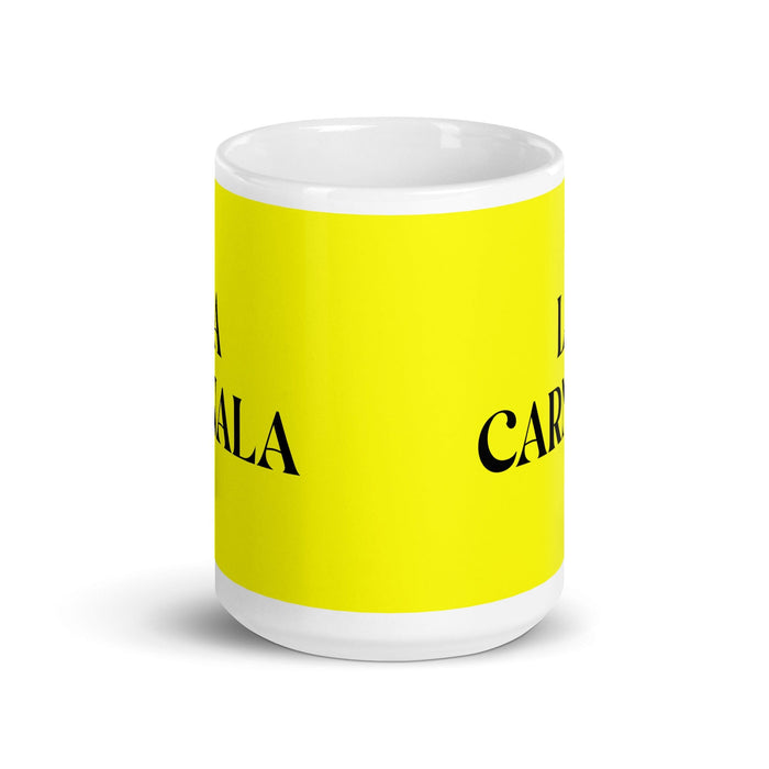 La Carnala The Sibling (Buddy) Funny Home Office Work Coffee Mug Mexican Spanish Pride Gift White Glossy Cup Yellow Card Mug Mexicada