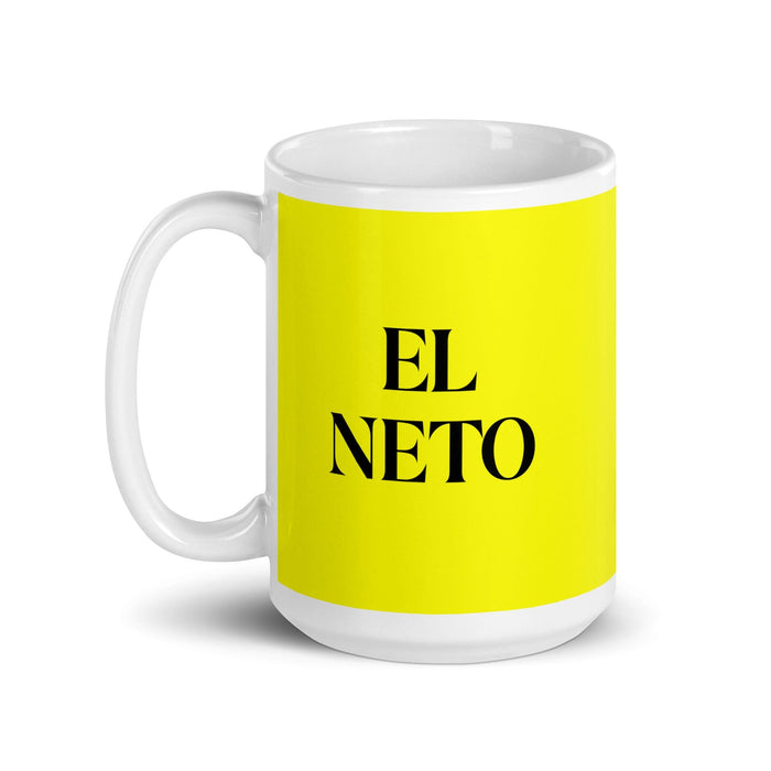 El Neto The Real One Funny Home Office Work Coffee Mug Mexican Spanish Pride Gift White Glossy Cup Yellow Card Mug Mexicada