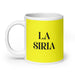 La Siria The Syrian Funny Home Office Work Coffee Mug Mexican Spanish Pride Gift White Glossy Cup Yellow Card Mug Mexicada