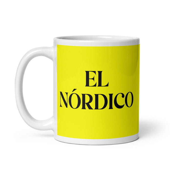 El Nórdico The Nordic Funny Home Office Work Coffee Mug Mexican Spanish Pride Gift White Glossy Cup Yellow Card Mug Mexicada