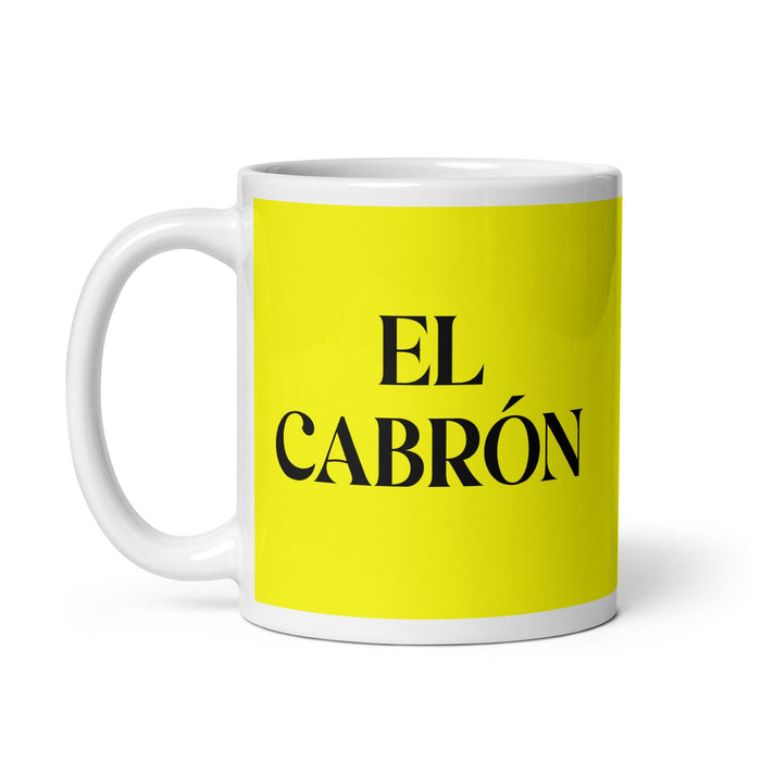 El Cabrón The Tough One Funny Home Office Work Coffee Mug Mexican Spanish Pride Gift White Glossy Cup Yellow Card Mug Mexicada