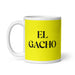 El Gacho The Mean One Funny Home Office Work Coffee Mug Mexican Spanish Pride Gift White Glossy Cup Yellow Card Mug Mexicada