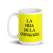 La Hija De La Chingada The Troublesome One Funny Home Office Work Coffee Mug Mexican Spanish Pride Gift White Glossy Cup Yellow Card Mug Mexicada