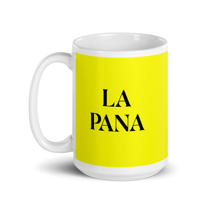 La Pana The Buddy Funny Home Office Work Coffee Mug Mexican Spanish Pride Gift White Glossy Cup Yellow Card Mug Mexicada