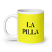 La Pilla The Rascal Funny Home Office Work Coffee Mug Mexican Spanish Pride Gift White Glossy Cup Yellow Card Mug Mexicada