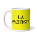 La Pacifista The Pacifist Funny Home Office Work Coffee Mug Mexican Spanish Pride Gift White Glossy Cup Yellow Card Mug Mexicada