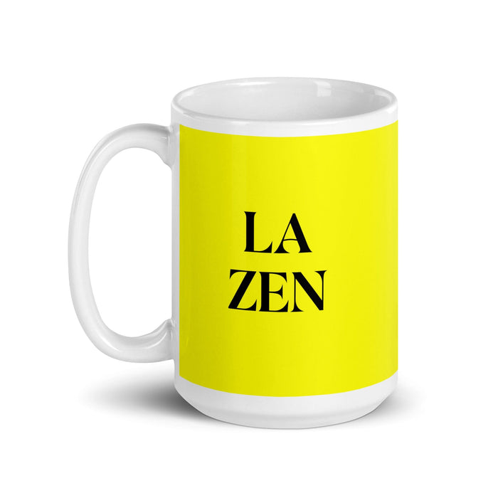 La Zen The Zen Practitioner Funny Home Office Work Coffee Mug Mexican Spanish Pride Gift White Glossy Cup Yellow Card Mug Mexicada