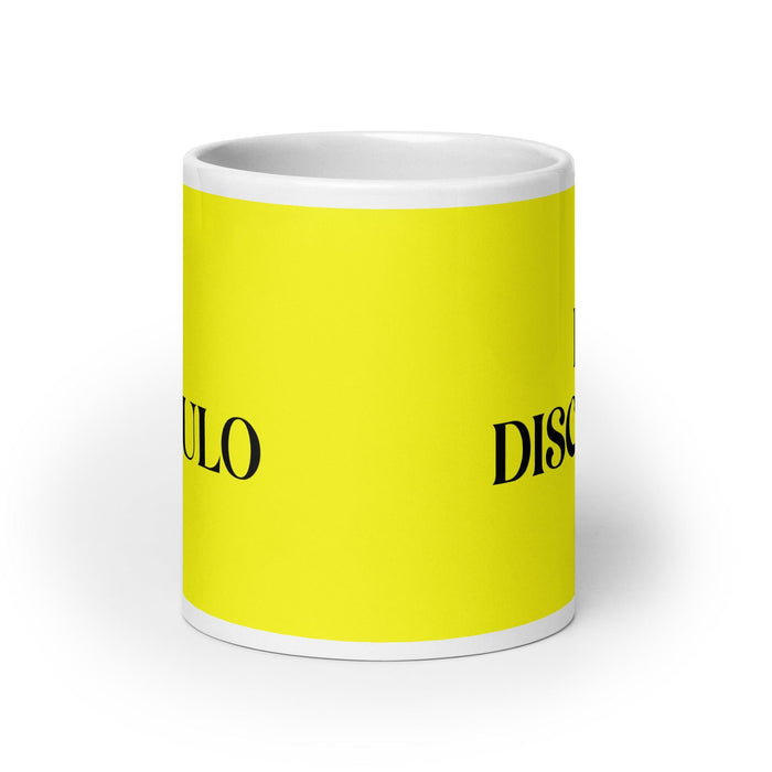 El Discípulo The Disciple Funny Home Office Work Coffee Mug Mexican Spanish Pride Gift White Glossy Cup Yellow Card Mug Mexicada