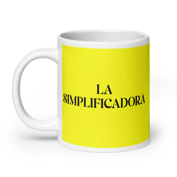 La Simplificadora The Simplifier Funny Home Office Work Coffee Mug Mexican Spanish Pride Gift White Glossy Cup Yellow Card Mug Mexicada