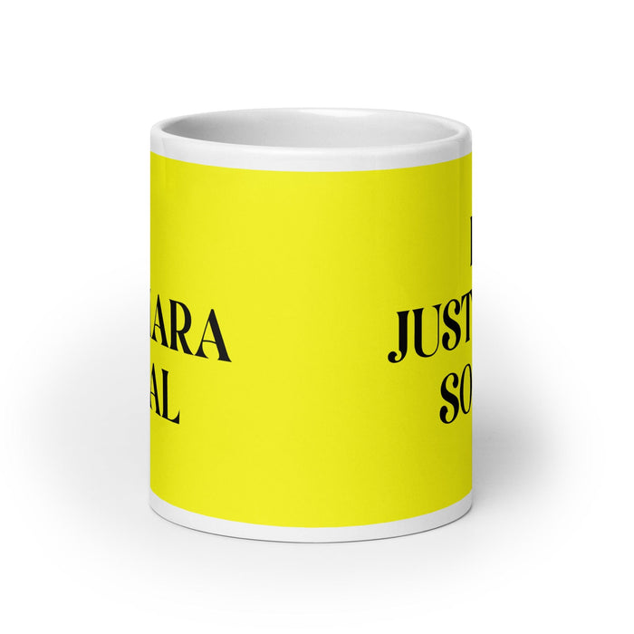 La Justiciara Social The Social Justice Advocate Funny Home Office Work Coffee Mug Mexican Spanish Pride Gift White Glossy Cup Yellow Card Mug Mexicada