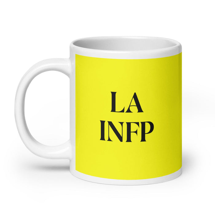 La INFP The Mediator MBTI Personality Funny Home Office Work Coffee Mug Mexican Spanish Pride Gift White Glossy Cup Yellow Card Mug Mexicada