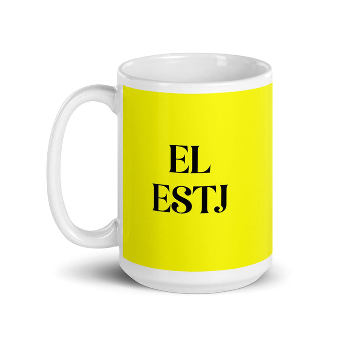 El ESTJ The Executive MBTI Personality Funny Home Office Work Coffee Mug Mexican Spanish Pride Gift White Glossy Cup Yellow Card Mug Mexicada