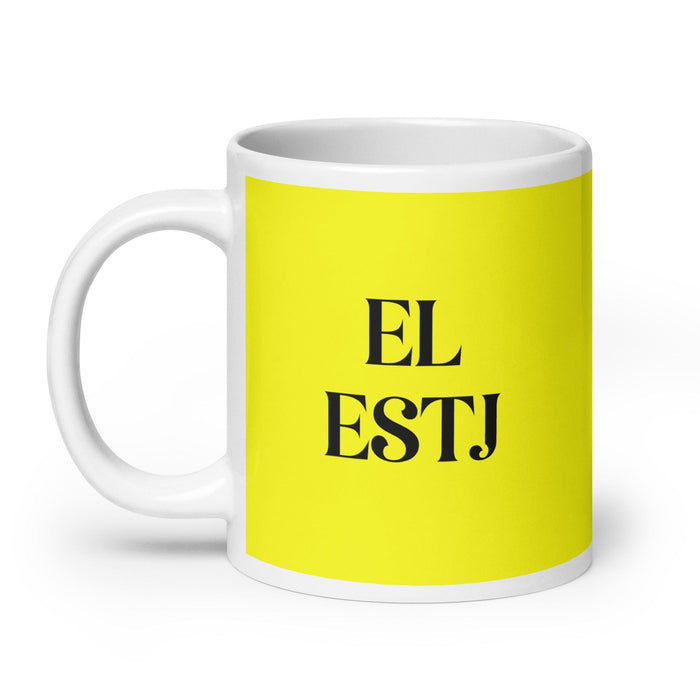 El ESTJ The Executive MBTI Personality Funny Home Office Work Coffee Mug Mexican Spanish Pride Gift White Glossy Cup Yellow Card Mug Mexicada