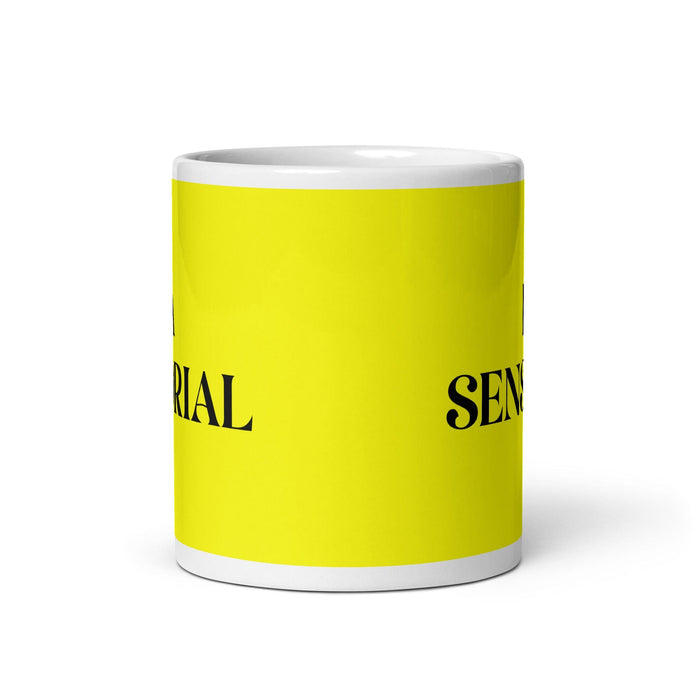 La Sensorial The Sensory Funny Home Office Work Coffee Mug Mexican Spanish Pride Gift White Glossy Cup Yellow Card Mug Mexicada