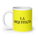 La Arquitecta The Architect Funny Home Office Work Coffee Mug Mexican Spanish Pride Gift White Glossy Cup Yellow Card Mug Mexicada