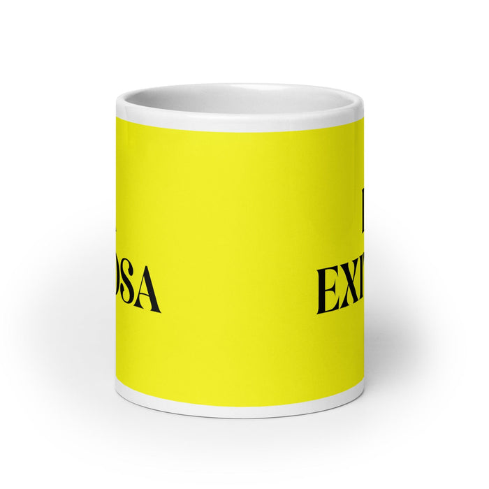 La Exitosa The Successful One Funny Home Office Work Coffee Mug Mexican Spanish Pride Gift White Glossy Cup Yellow Card Mug Mexicada