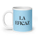 La Eficaz The Effective One Funny Home Office Work Coffee Mug Mexican Spanish Pride Gift White Glossy Cup Sky Blue Card Mug Mexicada