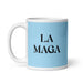 La Maga The Magician Funny Home Office Work Coffee Mug Mexican Spanish Pride Gift White Glossy Cup Sky Blue Card Mug Mexicada