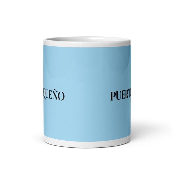 El Puertorriqueño The Puerto Rican Funny Home Office Work Coffee Mug Mexican Spanish Pride Gift White Glossy Cup Sky Blue Card Mug Mexicada