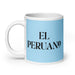 El Peruano The Peruvian Funny Home Office Work Coffee Mug Mexican Spanish Pride Gift White Glossy Cup Sky Blue Card Mug Mexicada