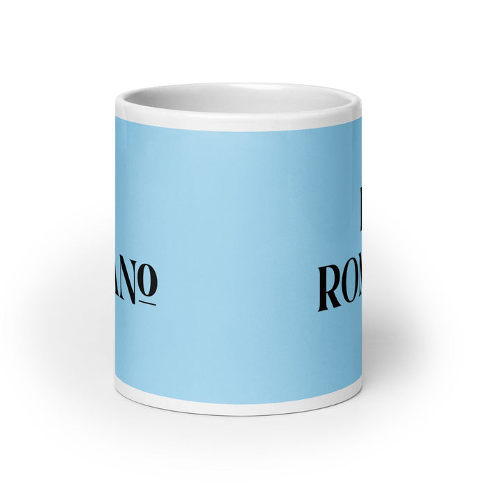 El Romano The Roman Funny Home Office Work Coffee Mug Mexican Spanish Pride Gift White Glossy Cup Sky Blue Card Mug Mexicada