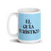 El Guía Turístico The Tour Guide Funny Home Office Work Coffee Mug Mexican Spanish Pride Gift White Glossy Cup Sky Blue Card Mug Mexicada