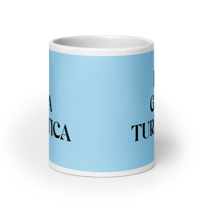 La Guía Turística The Tour Guide Funny Home Office Work Coffee Mug Mexican Spanish Pride Gift White Glossy Cup Sky Blue Card Mug Mexicada