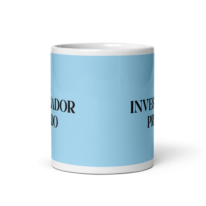 El Investigador Privado The Private Investigator Funny Home Office Work Coffee Mug Mexican Spanish Pride Gift White Glossy Cup Sky Blue Card Mug Mexicada