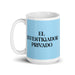 El Investigador Privado The Private Investigator Funny Home Office Work Coffee Mug Mexican Spanish Pride Gift White Glossy Cup Sky Blue Card Mug Mexicada