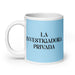 La Investigadora Privada The Private Investigator Funny Home Office Work Coffee Mug Mexican Spanish Pride Gift White Glossy Cup Sky Blue Card Mug Mexicada