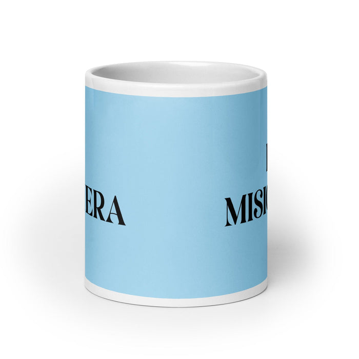 La Misionera The Missionary Funny Home Office Work Coffee Mug Mexican Spanish Pride Gift White Glossy Cup Sky Blue Card Mug Mexicada