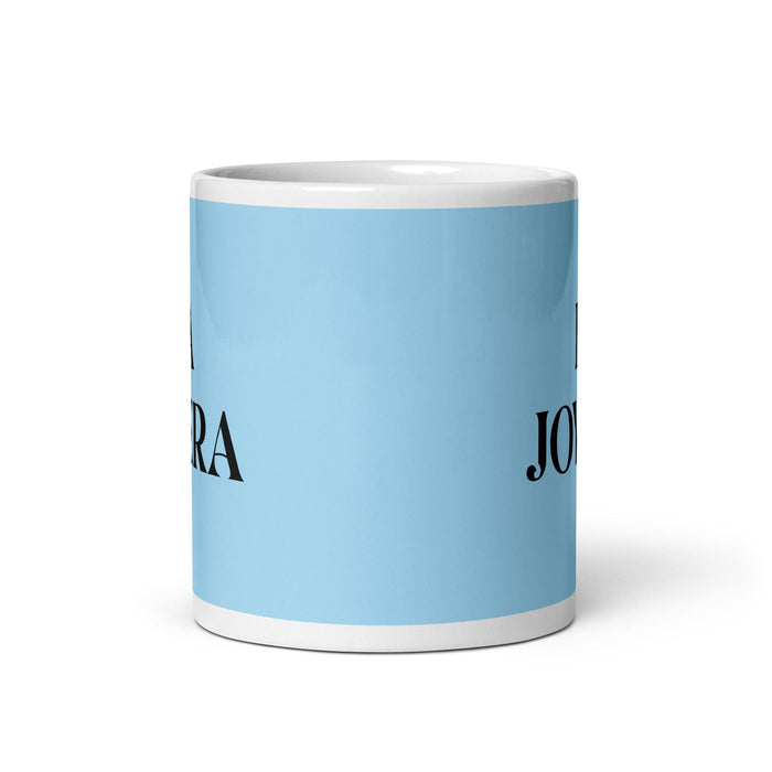 La Joyera The Jeweler Funny Home Office Work Coffee Mug Mexican Spanish Pride Gift White Glossy Cup Sky Blue Card Mug Mexicada